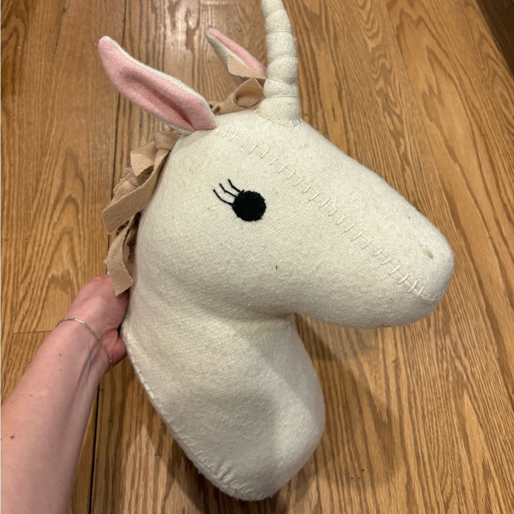 Handmade Plush Unicorn Wall Decor